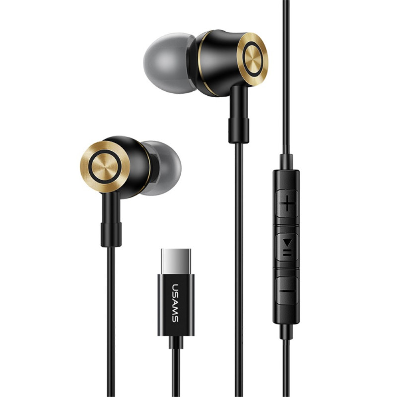 USAMS Type C Stereo In-Ear Headphones
