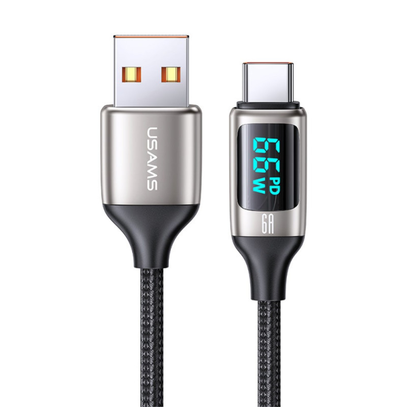 USAMS 1.2m Type-C Digital Display Fast Charging Cable