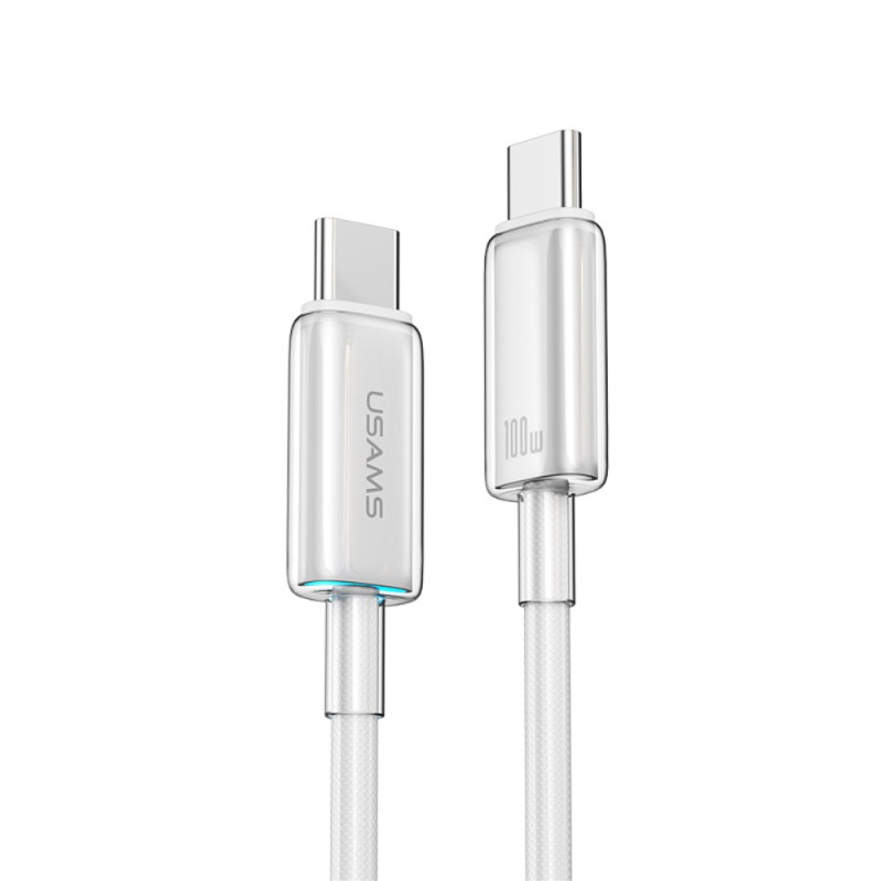 Type-C to Type-C Quick Charge Cable with Light Indicator 1.2m Cloud Series USAMS