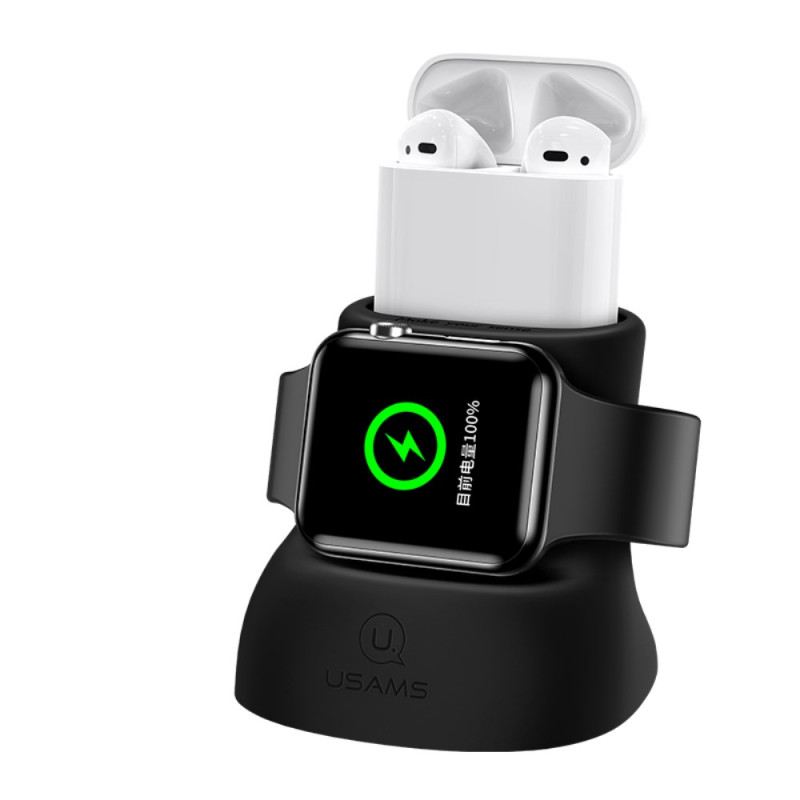 2-in-1 Charging Stand for Apple Watches and Airpods USAMS