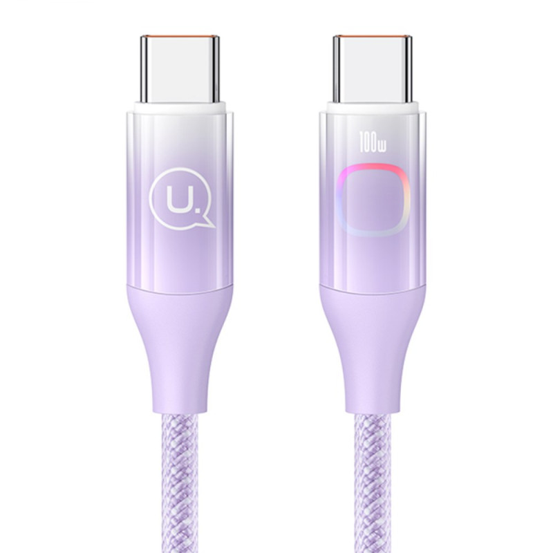 Type-C to Type-C Quick Charge Cable with USAMS Coloured Light