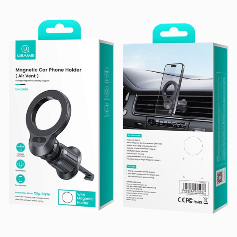 Support magnétique pour voiture avec clip