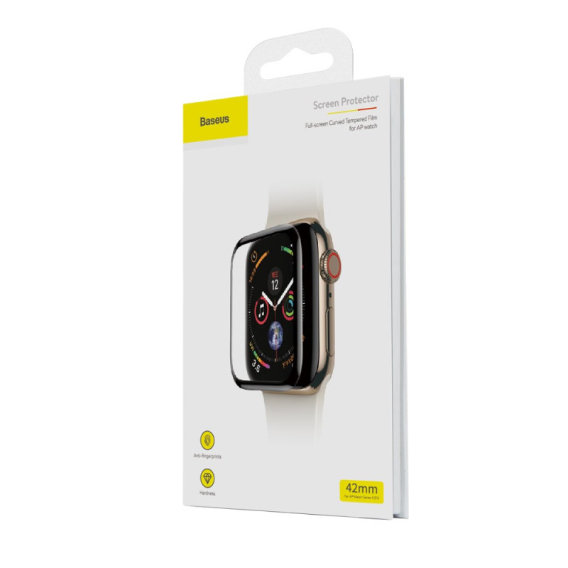 Protection en Verre Tremp Int grale pour cran Apple Watch Series