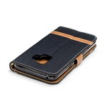 Samsung Galaxy S9 Case Fabric and Leather Effect with Strap