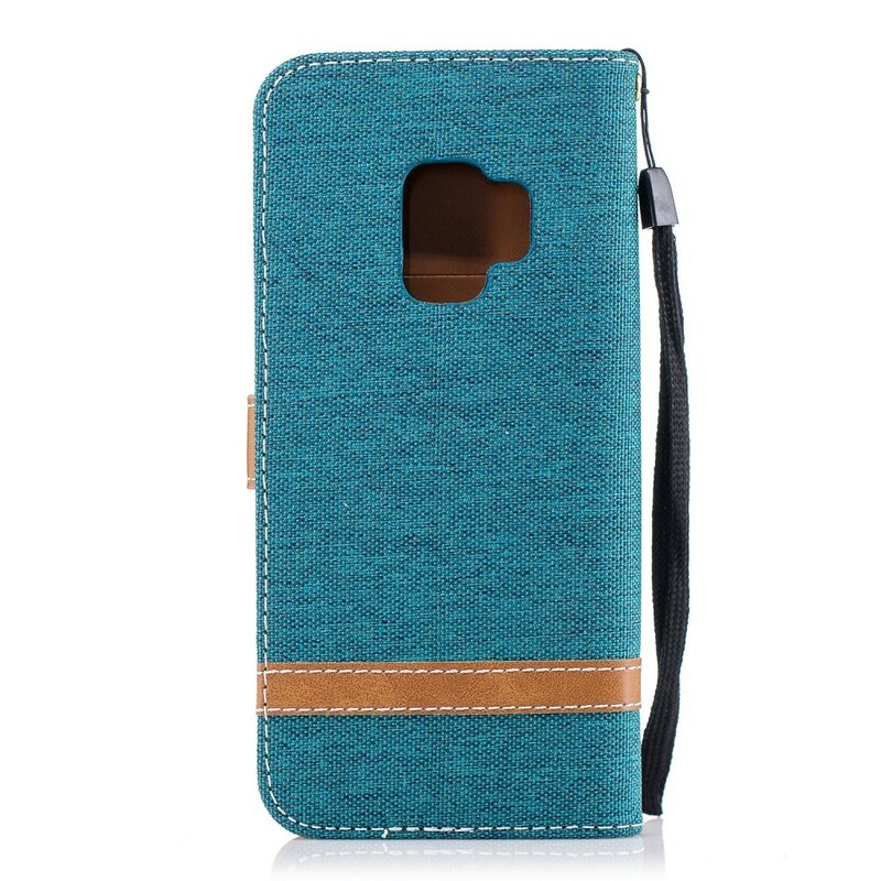 Samsung Galaxy S9 Case Fabric and Leather Effect with Strap Samsung Galaxy S9 Case Fabric and Leather Effect with Strap