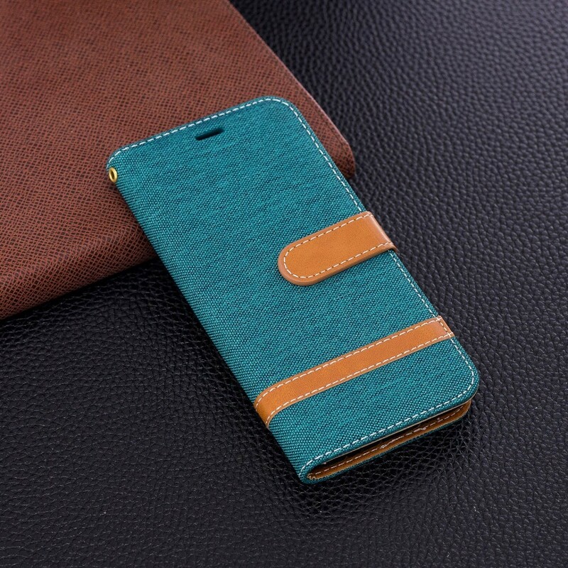 Samsung Galaxy S9 Case Fabric and Leather Effect with Strap Samsung Galaxy S9 Case Fabric and Leather Effect with Strap