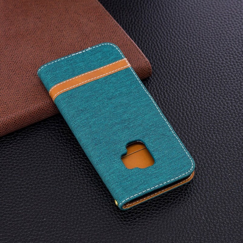 Samsung Galaxy S9 Case Fabric and Leather Effect with Strap Samsung Galaxy S9 Case Fabric and Leather Effect with Strap