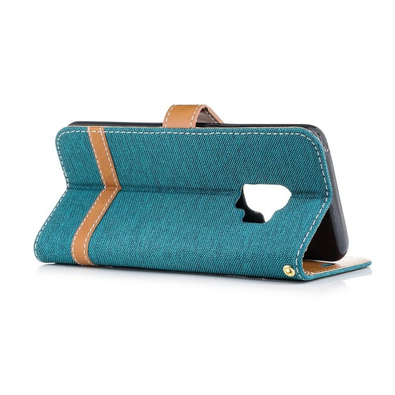 Samsung Galaxy S9 Case Fabric and Leather Effect with Strap Samsung Galaxy S9 Case Fabric and Leather Effect with Strap