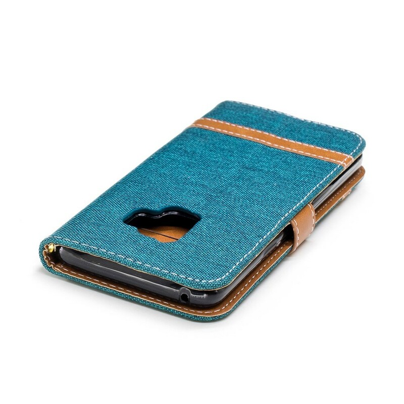 Samsung Galaxy S9 Case Fabric and Leather Effect with Strap Samsung Galaxy S9 Case Fabric and Leather Effect with Strap