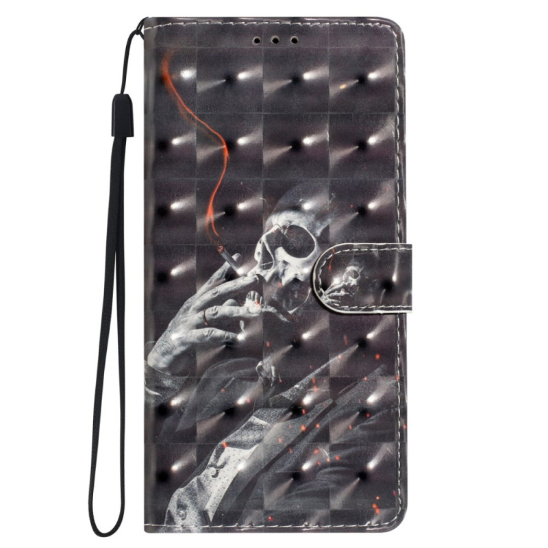 Samsung Galaxy S24 Plus 5G Smoking Skeleton Strap Case