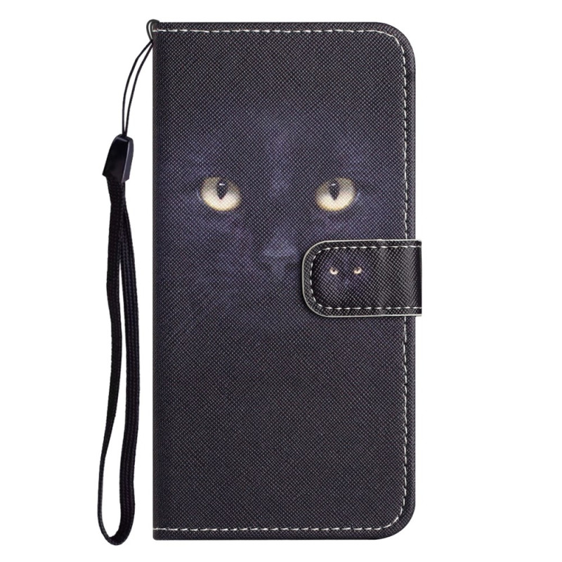 Samsung Galaxy A25 5G Black Cat Eye Strap Case