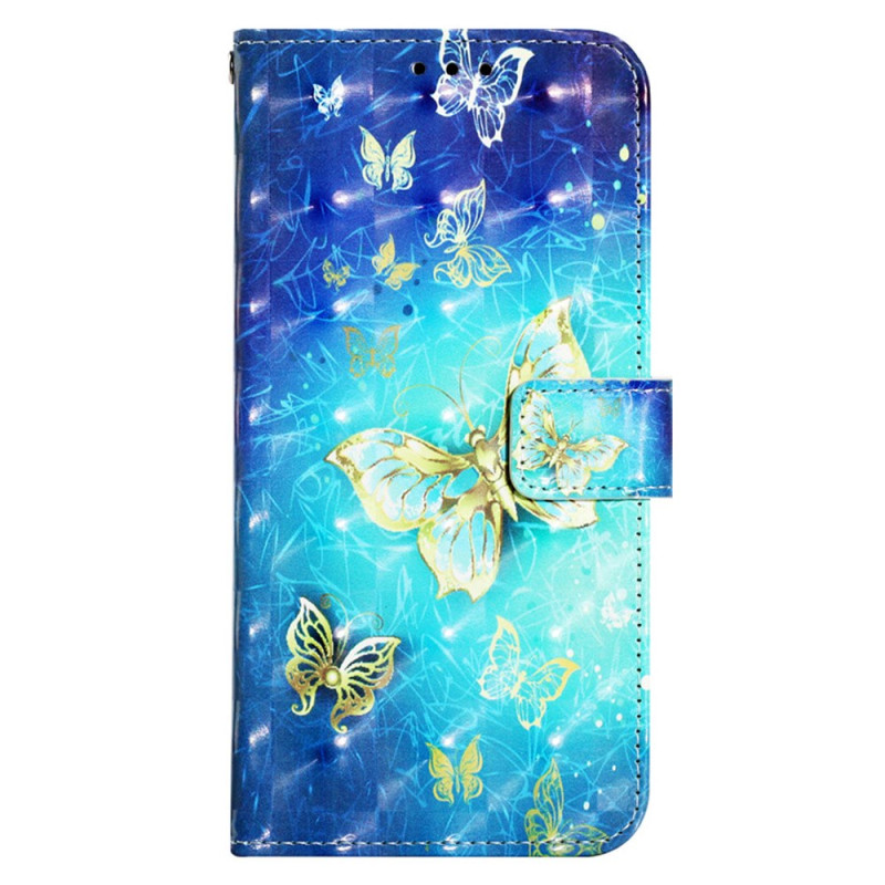 Samsung Galaxy A25 5G Gold Butterfly Strap Case