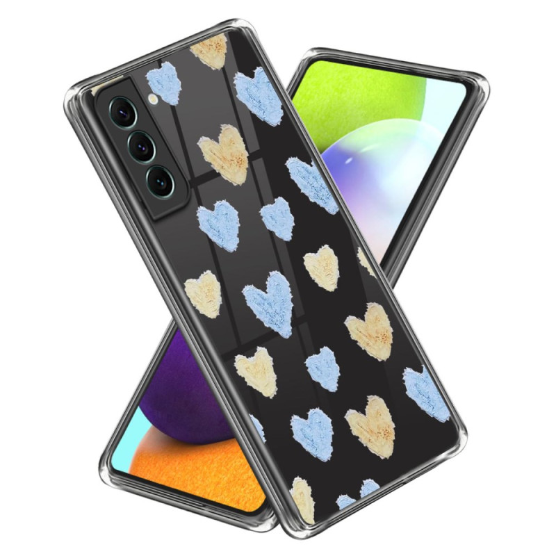 Samsung Galaxy S24 Plus 5G Case Yellow and Blue Hearts