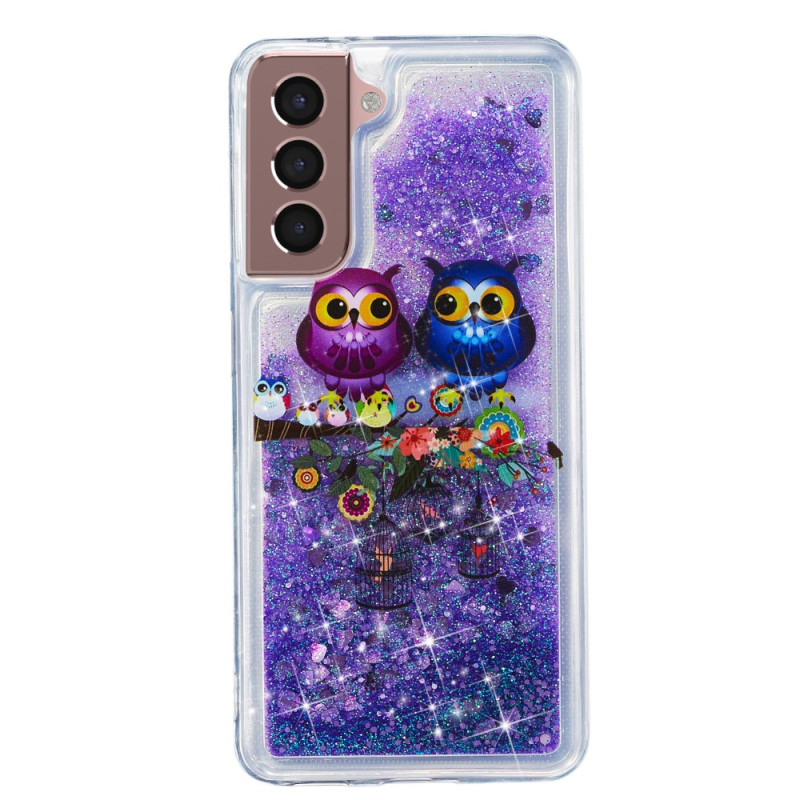 Samsung Galaxy S24 Plus 5G Liquid Glitter Case Two Owls
