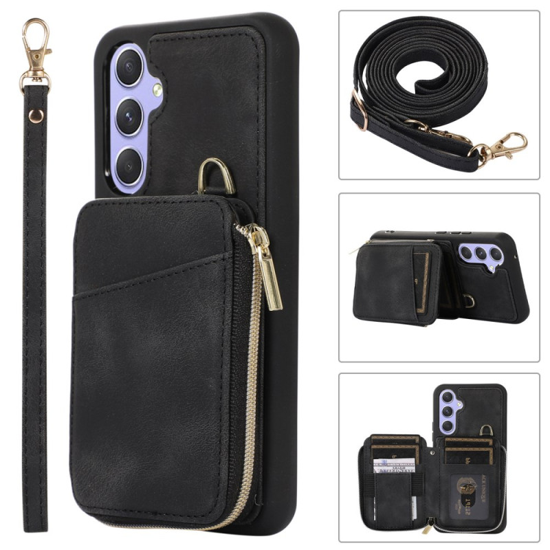 Samsung Galaxy S24 Plus 5G Case with Wallet, Strap and Shoulder Strap