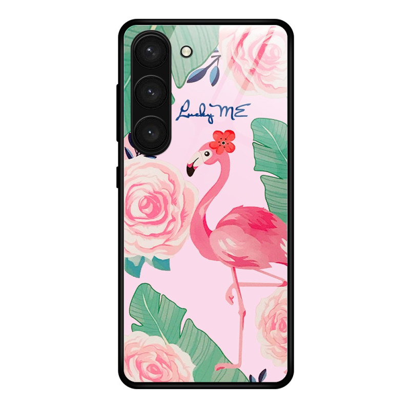 Samsung Galaxy S24 Plus 5G Toughened Glass Case Pink Flamingo