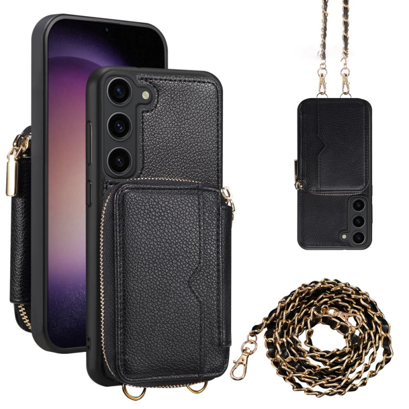 Samsung Galaxy S24 Plus Case Integrated Wallet and Shoulder Strap