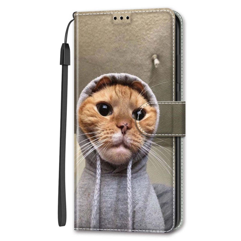 Samsung Galaxy S24 Ultra 5G Yellow Pullover Cat Case with Strap