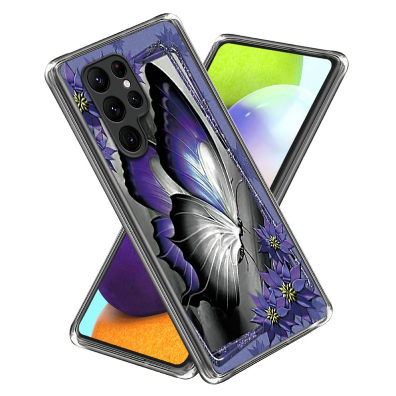 Samsung Galaxy S24 Ultra 5G Butterfly Case Purple