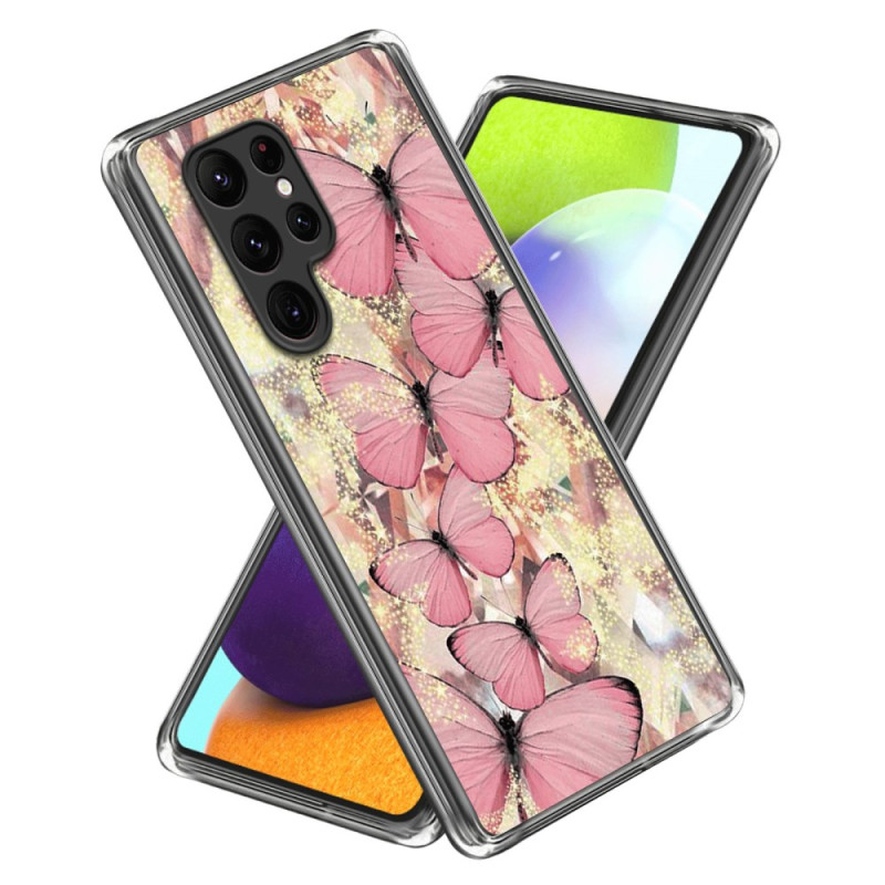 Samsung Galaxy S24 Ultra 5G Pink Butterflies Case