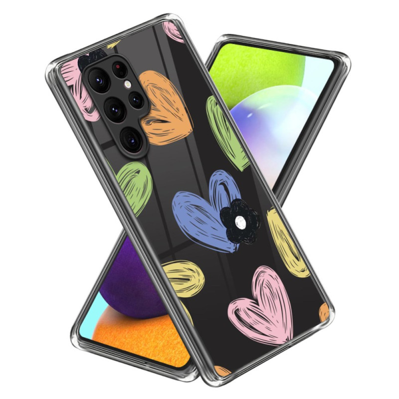 Samsung Galaxy S24 Ultra 5G Case Coloured Hearts