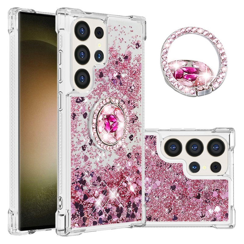 Samsung Galaxy S24 Ultra 5G Glitter Case with Support Ring
