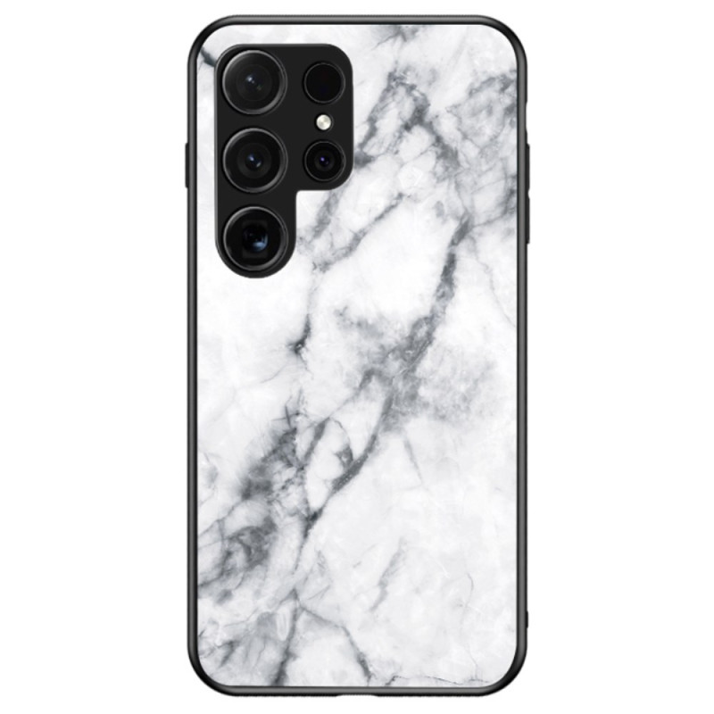 Samsung Galaxy S24 Ultra 5G Tempered Glass Case Marble Pattern