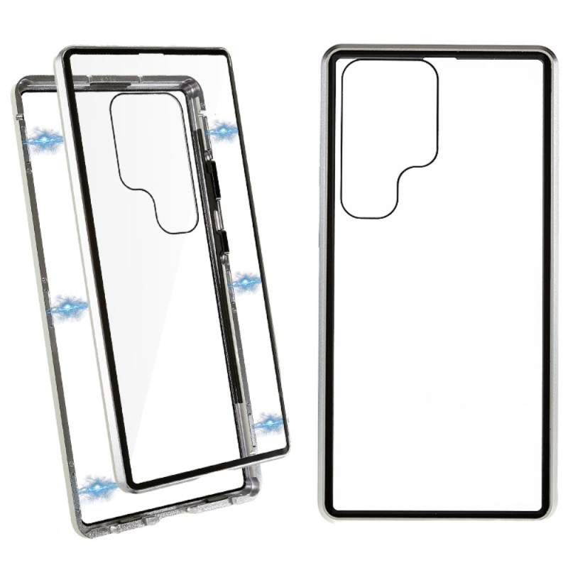 Samsung Galaxy S24 Ultra 5G Magnetic Tempered Glass Case with Double Protection