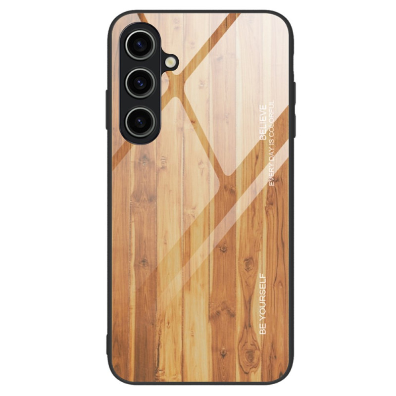 Samsung Galaxy A25 5G Hardcover Wooden Glass Case