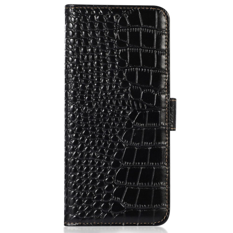 Samsung Galaxy A25 5G Case Crocodile Texture RFID Blocking