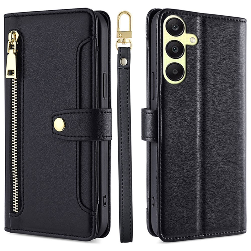 Samsung Galaxy A25 5G Wallet Case with Lanyard and Shoulder Strap