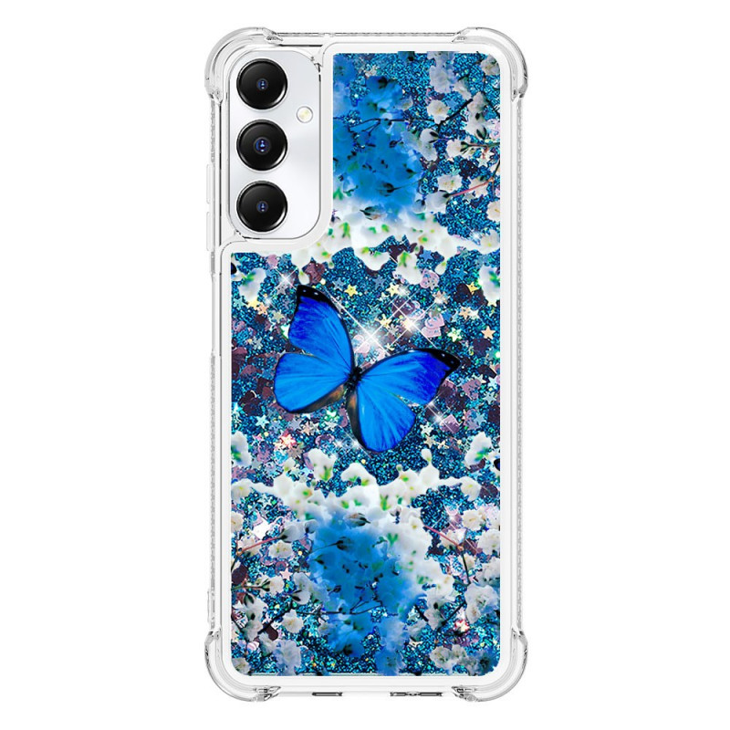 Samsung Galaxy A05s Glitter Blue Butterfly Case