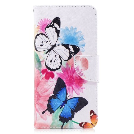 Huawei Mate 10 Lite Case Painted Butterflies and Flowers