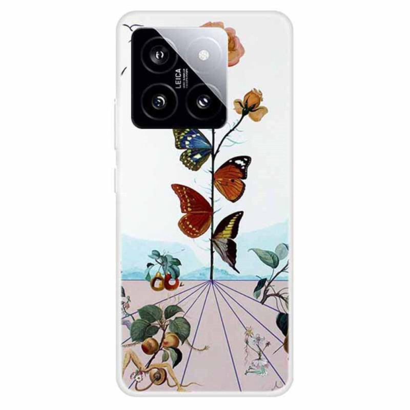 Xiaomi 14 Flowers Butterflies Case