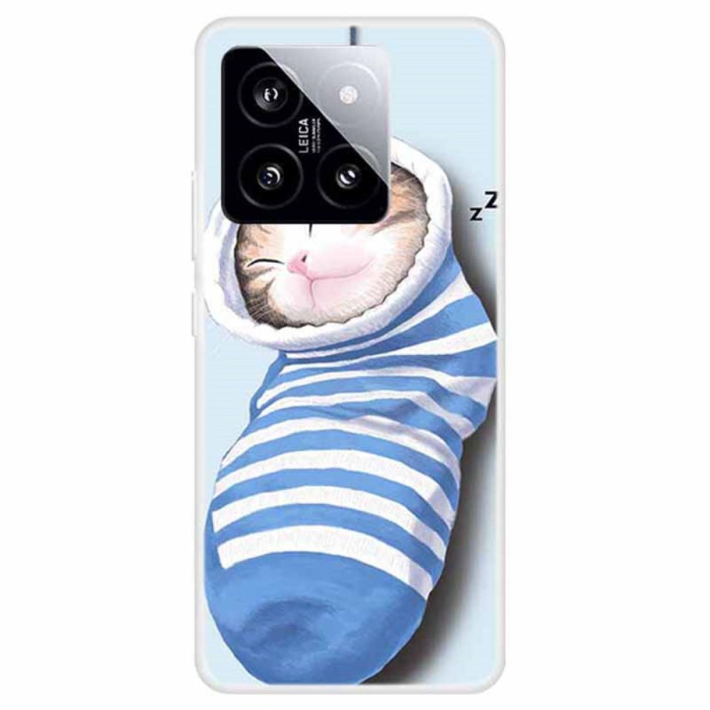 Xiaomi 14 Socks and Cat Case