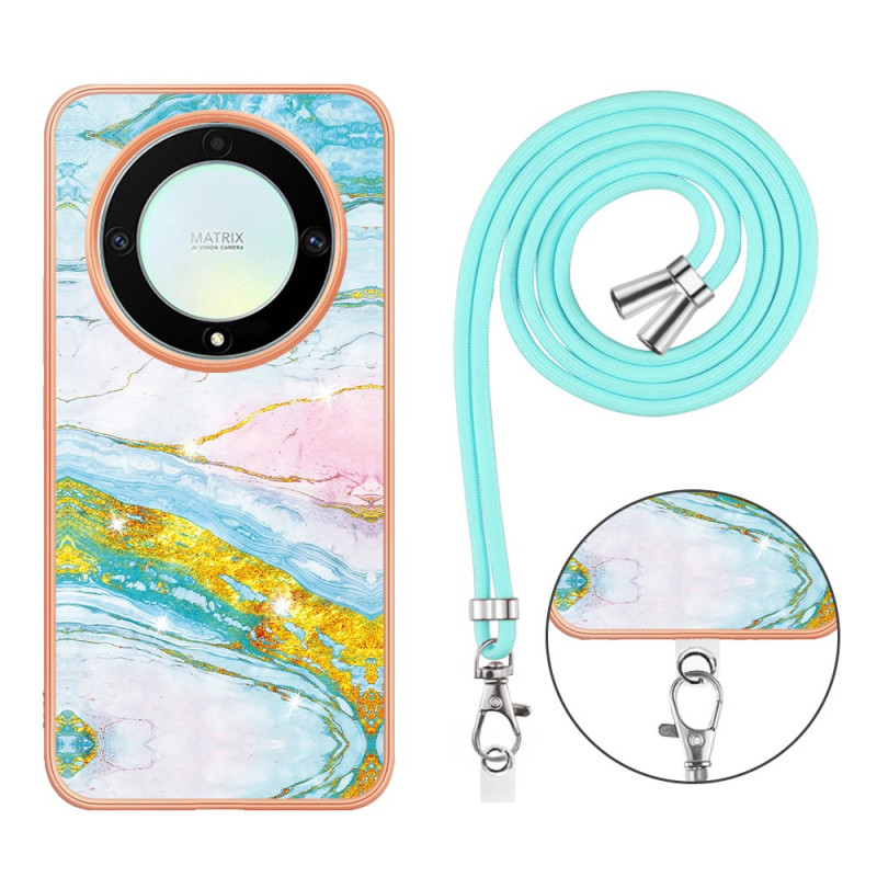 Honor Magic 5 Lite Marble Style Drawstring Cover