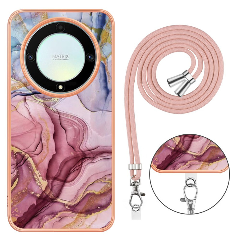 Honor Magic 5 Lite Marble Effect Drawstring Cover