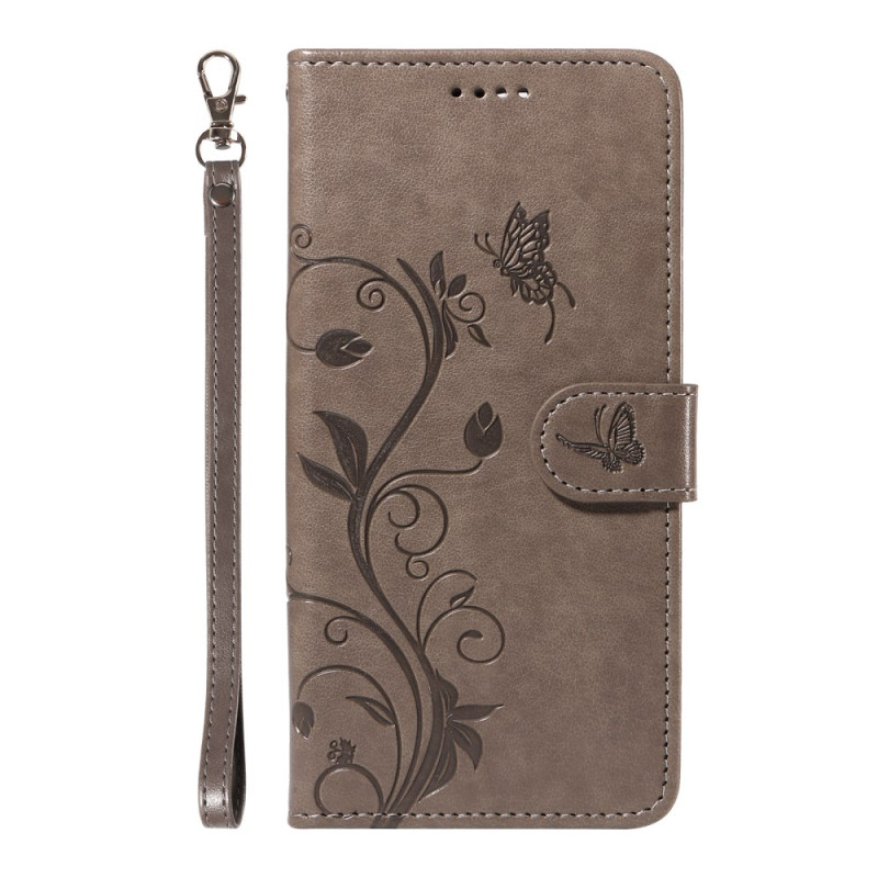 Xiaomi Redmi Note 13 4G Case Butterflies and Flowers with Strap