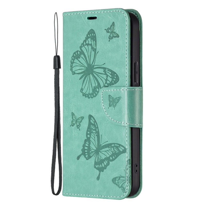 Xiaomi Redmi Note 13 4G Strap Butterfly Print Case