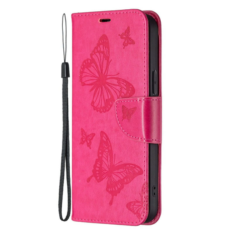 Xiaomi Redmi Note 13 4G Strap Butterfly Print Case