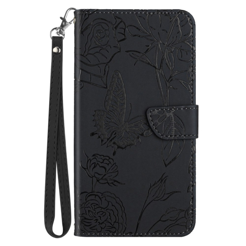 Xiaomi Redmi Note 13 4G Strap Butterfly Print Case