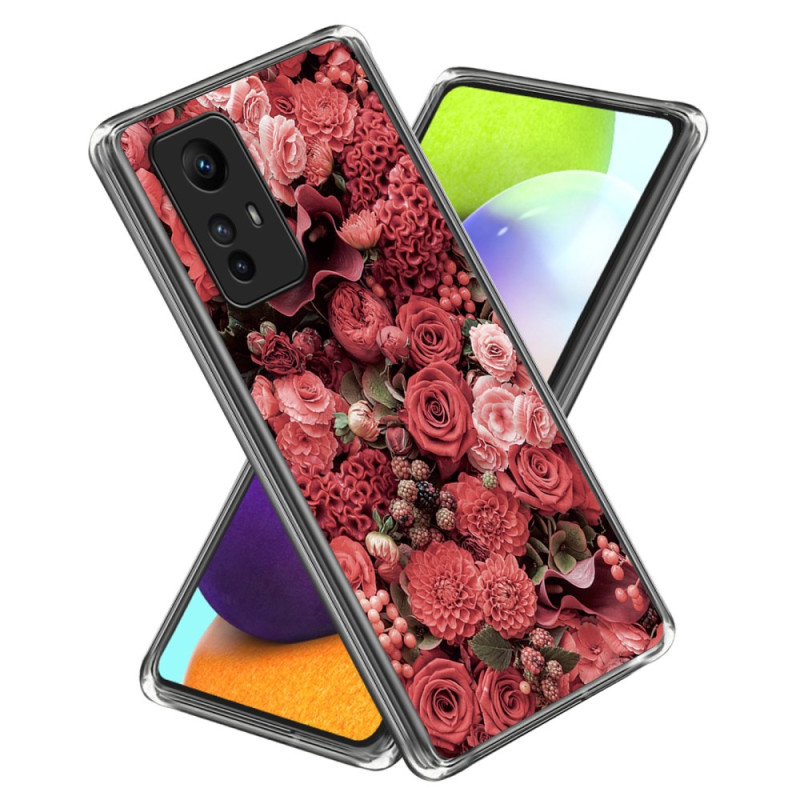 Xiaomi Redmi Note 12S Case Red Flowers