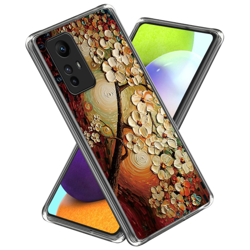 Xiaomi Redmi Note 12S Case Brown Flowers