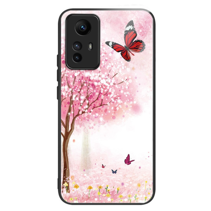 Xiaomi Redmi Note 12S Toughened Glass Cherry Blossom Case