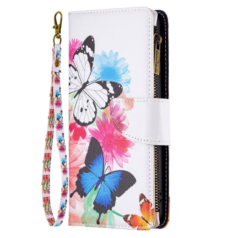 Case Xiaomi Redmi Note 12S Wallet Butterflies Watercolour