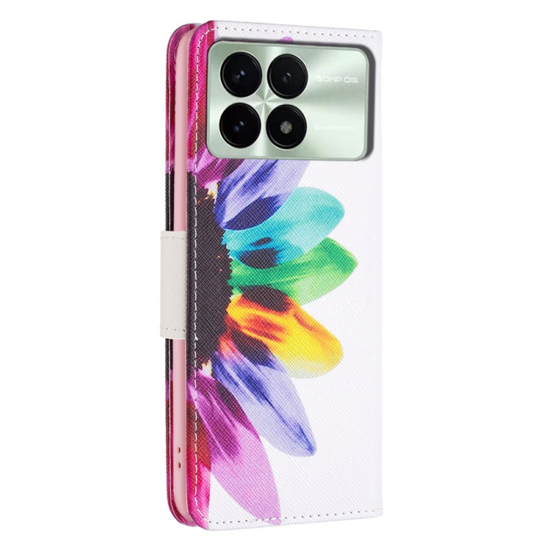 Cover Poco X6 Pro 5G Floral Pattern with Strap - Dealy