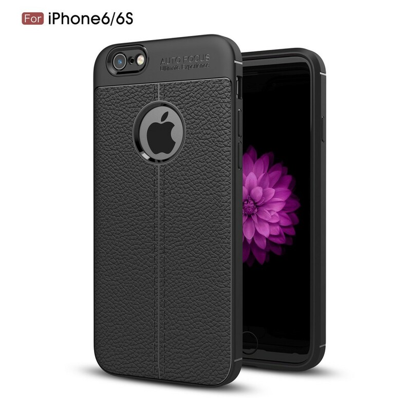 iPhone 6/6S Leather effect case Lychee Double Line