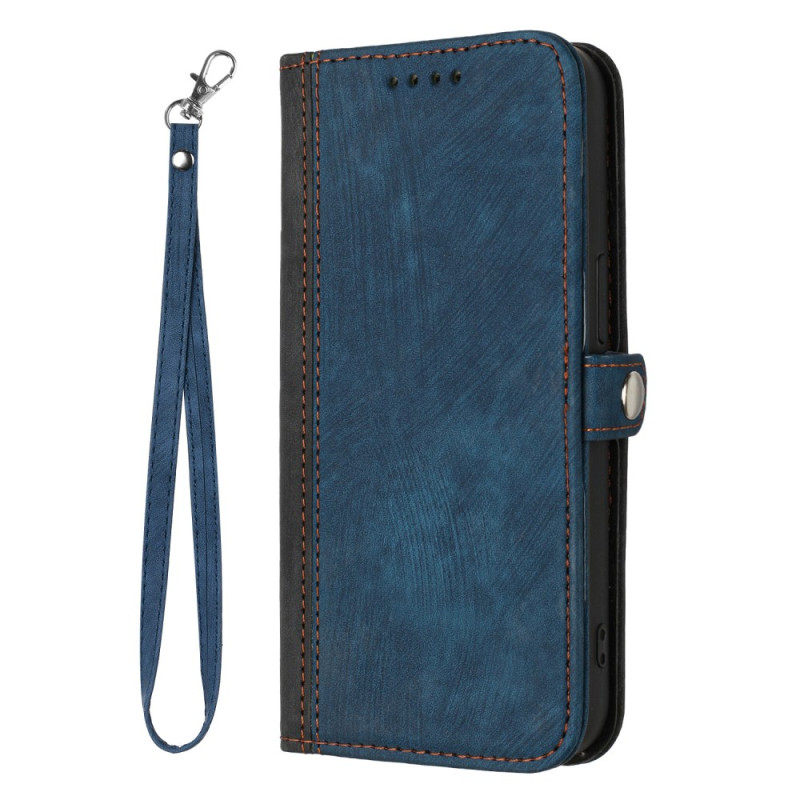 Poco X6 Pro 5G Two-tone Case with Double Clasp and Lanyard