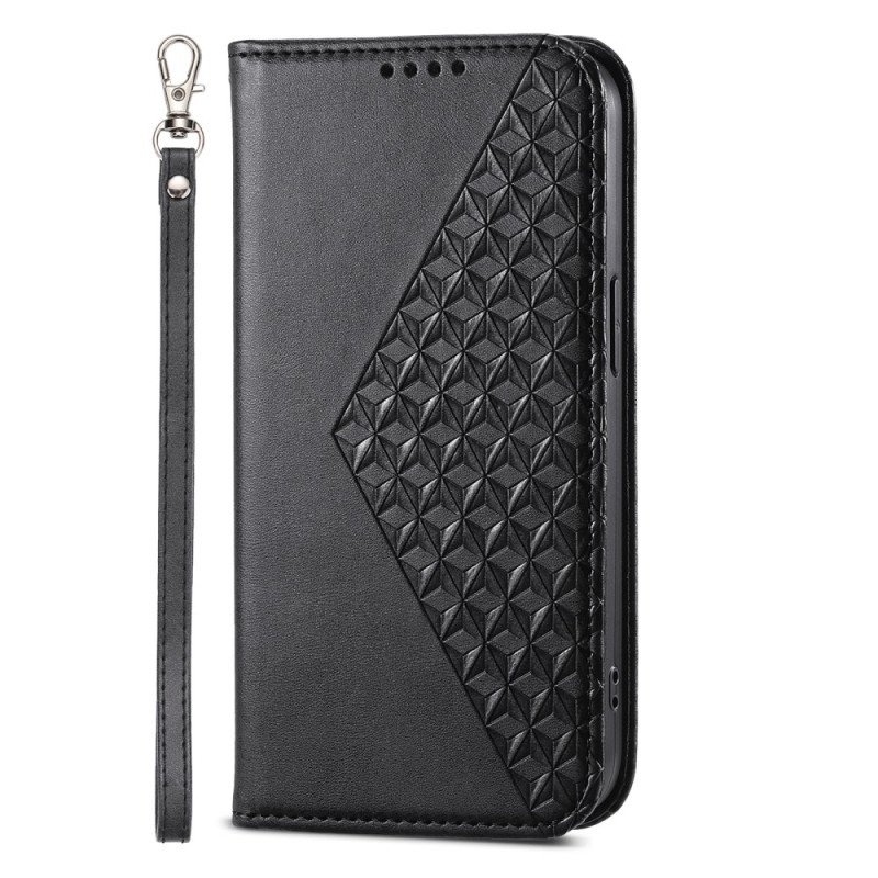 Flip Cover Xiaomi 14 Pro 3D Rhomboid with Strap