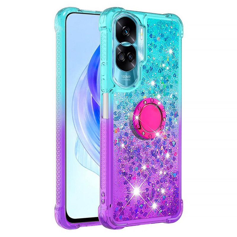 Honor 90 Lite Gradient Glitter Case with Support Ring